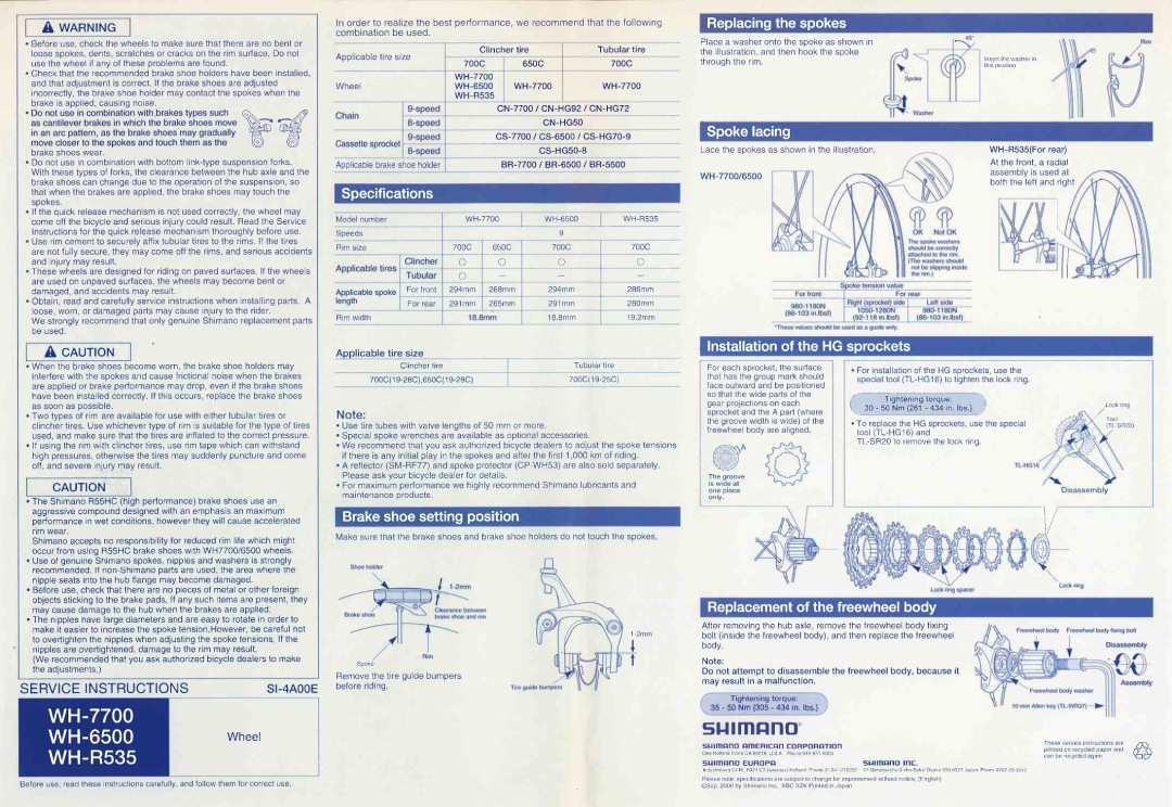 Katalog Wheelset Shimano R535