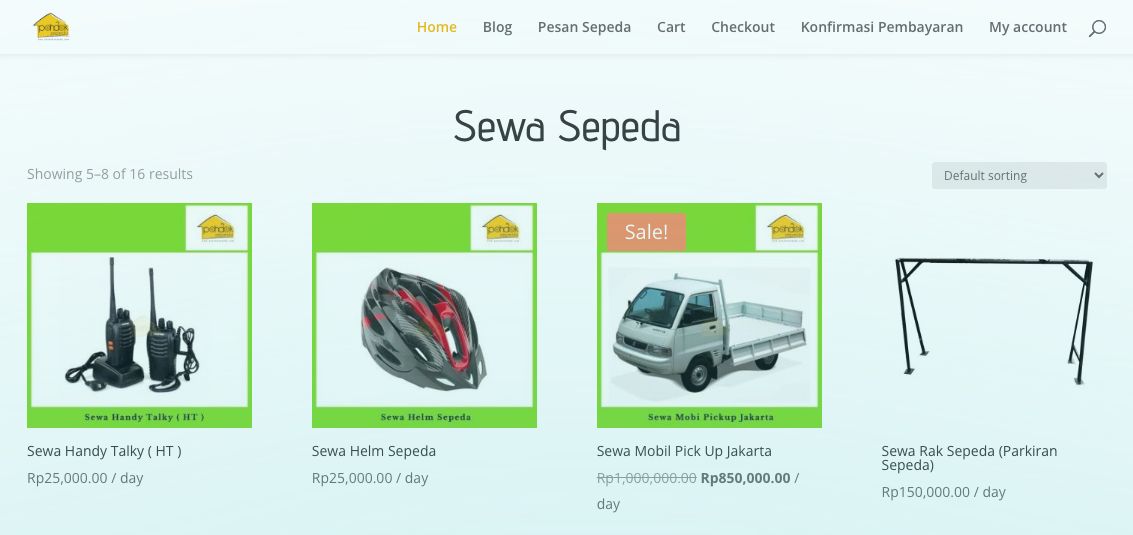 Berapa biaya sewa sepeda di Jakarta?