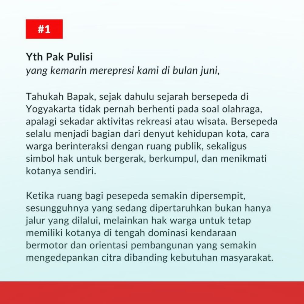 Poster JLFR 1 - Selalu Bersepeda