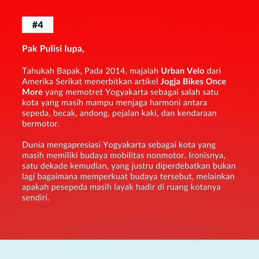 Poster JLFR 4 - Selalu Bersepeda