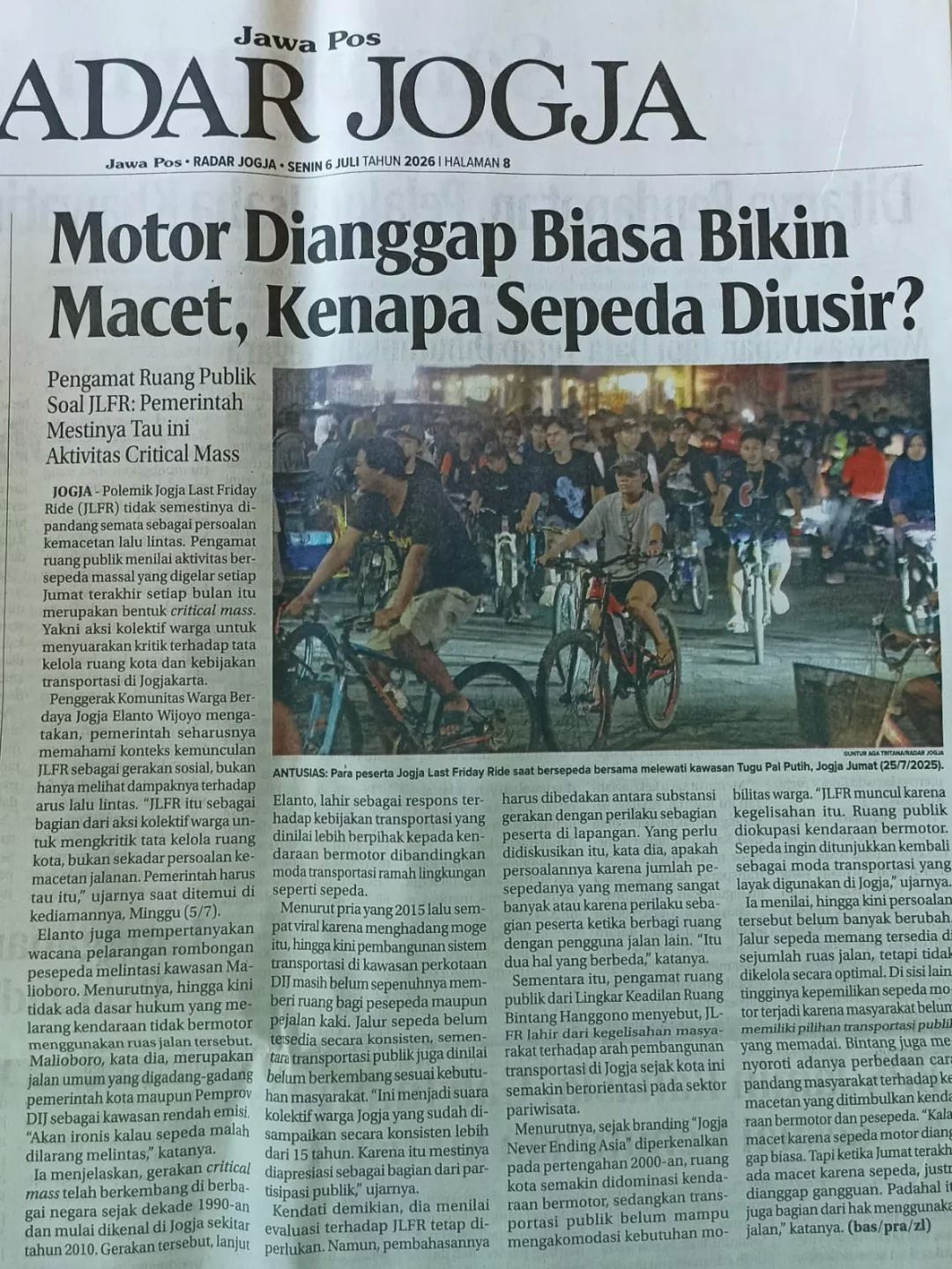 Radar Jogja - JLFR Buka Suara