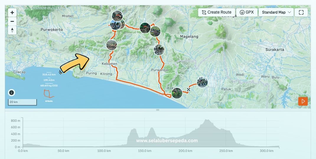 Ruter Sepedaan Jogja-Banjarnegara